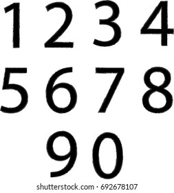 Number Vector Black for Design Numeric