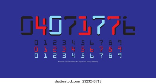 Diseño vectorial de número para logotipos y letras de fantasía