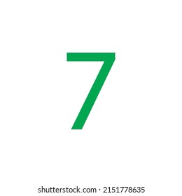 Number vector illustration isolated on white background.