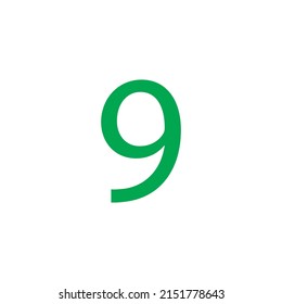 Number vector illustration isolated on white background.