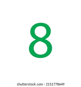 Number vector illustration isolated on white background.