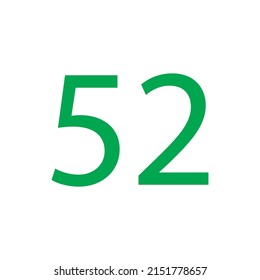 Number vector illustration isolated on white background.