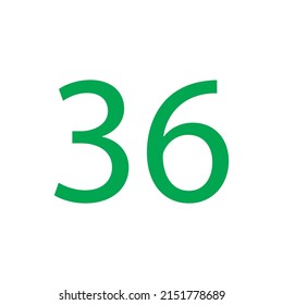 Number vector illustration isolated on white background.