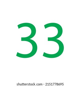 Number vector illustration isolated on white background.