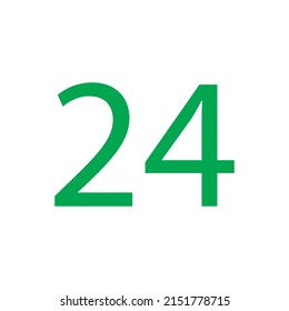 Number vector illustration isolated on white background.