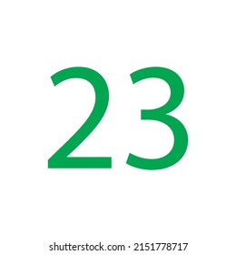 Number vector illustration isolated on white background.