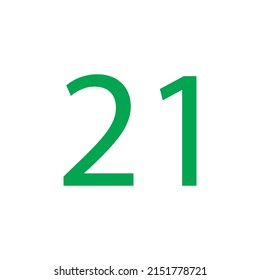 Number vector illustration isolated on white background.