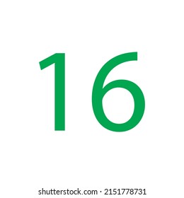 Number vector illustration isolated on white background.