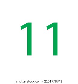 Number vector illustration isolated on white background.