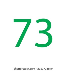 Number vector illustration isolated on white background.