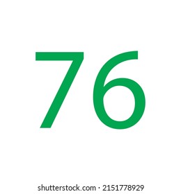 Number vector illustration isolated on white background.
