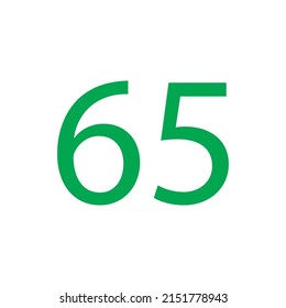 Number vector illustration isolated on white background.