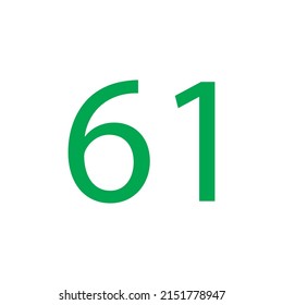 Number vector illustration isolated on white background.