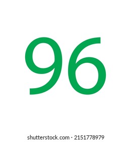Number vector illustration isolated on white background.