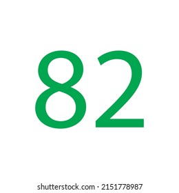 Number vector illustration isolated on white background.