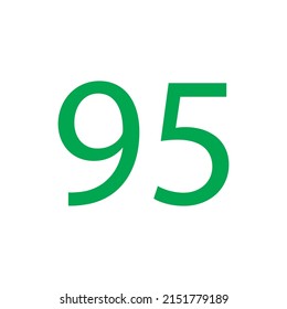Number vector illustration isolated on white background.
