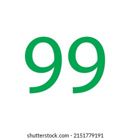 Number vector illustration isolated on white background.