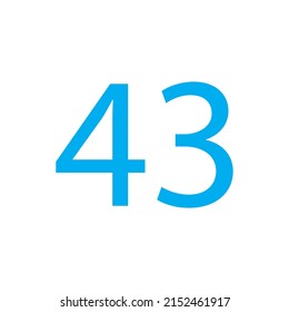 NUMBER VECTOR ILLUSTRATION ISOLATED ON WHITE BACKGROUND.