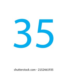 NUMBER VECTOR ILLUSTRATION ISOLATED ON WHITE BACKGROUND.