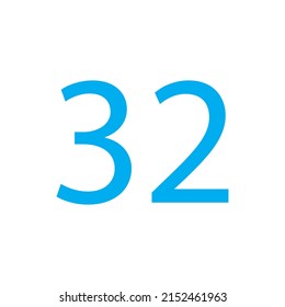 NUMBER VECTOR ILLUSTRATION ISOLATED ON WHITE BACKGROUND.