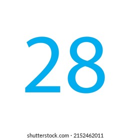 NUMBER VECTOR ILLUSTRATION ISOLATED ON WHITE BACKGROUND.