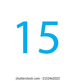 NUMBER VECTOR ILLUSTRATION ISOLATED ON WHITE BACKGROUND.
