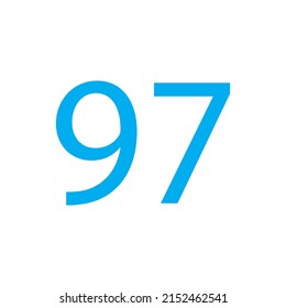NUMBER VECTOR ILLUSTRATION ISOLATED ON WHITE BACKGROUND.