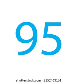 NUMBER VECTOR ILLUSTRATION ISOLATED ON WHITE BACKGROUND.