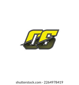 Number vector for sports and racing number 06