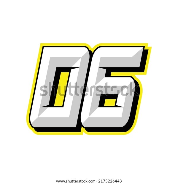 Number vector for\
sports and racing number\
06