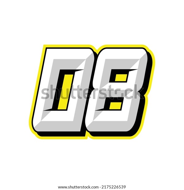 Number vector for\
sports and racing number\
08