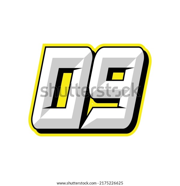 Number vector for\
sports and racing number\
09