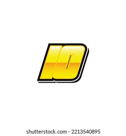 Number vector for sports and racing number 10