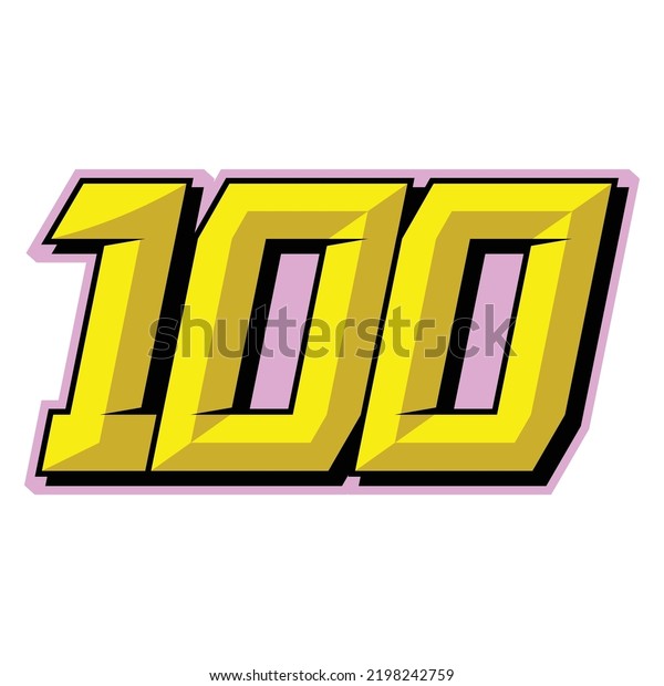 Number vector for\
sports and racing number\
100