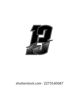 Number vector for sports and racing number 13