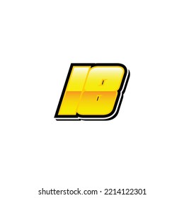 Number vector for sports and racing number 18