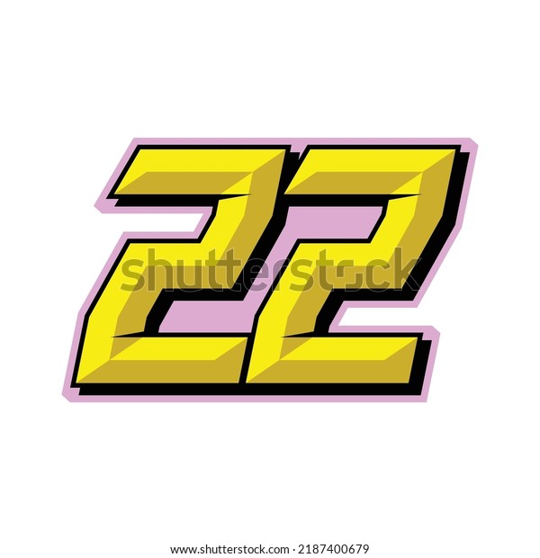 Number vector for\
sports and racing number\
22