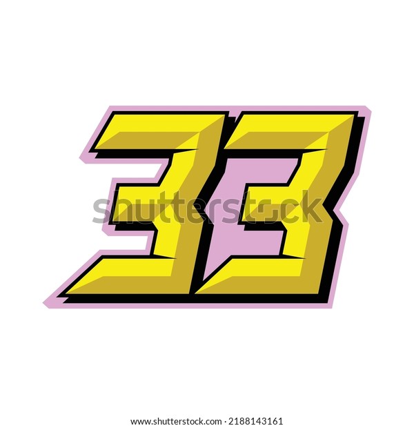 Number vector for\
sports and racing number\
33