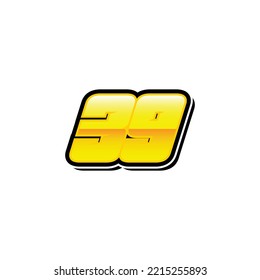 Number vector for sports and racing number 39