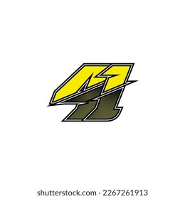 
Number vector for sports and racing number 41