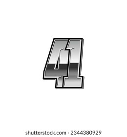 Number vector for sports and racing number 41