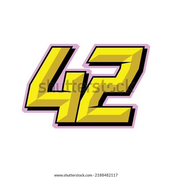 Number vector for\
sports and racing number\
42
