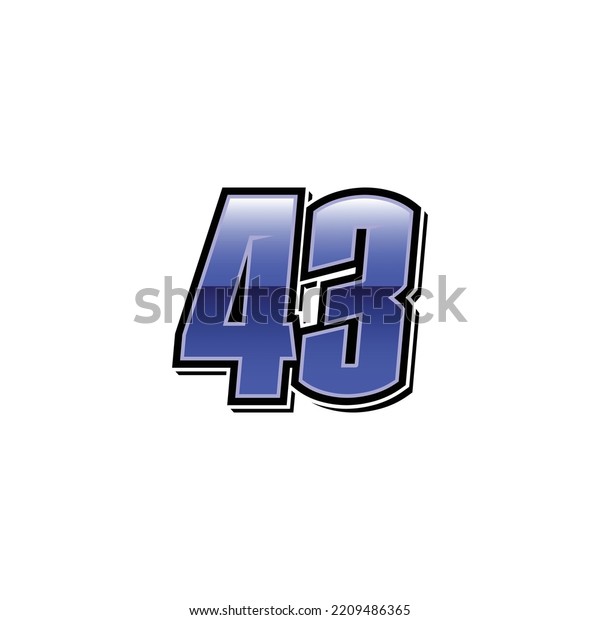 Number vector for\
sports and racing number\
43