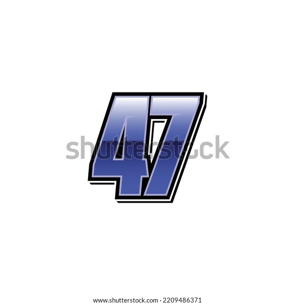 Number vector for\
sports and racing number\
47