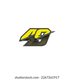 
Number vector for sports and racing number 49