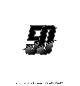 Number vector for sports and racing number 50