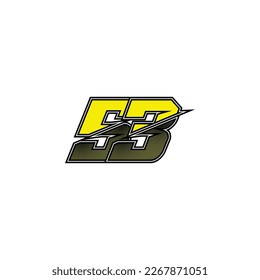 Number vector for sports and racing number 53