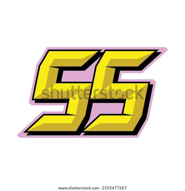 Number vector for\
sports and racing number\
55