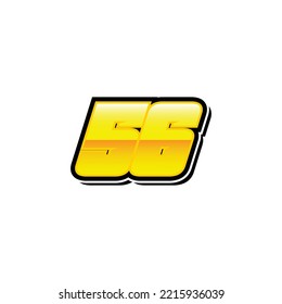 Number vector for sports and racing number 56