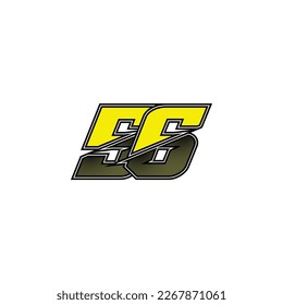 Number vector for sports and racing number 56
